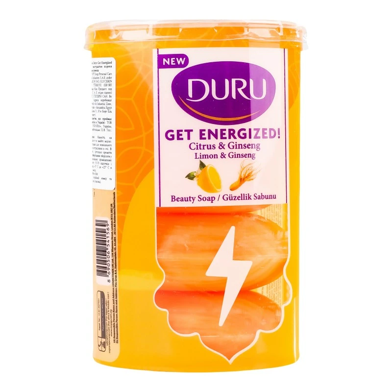 Мило Get Energized женьшень та лимона Duru, 4*90 гр