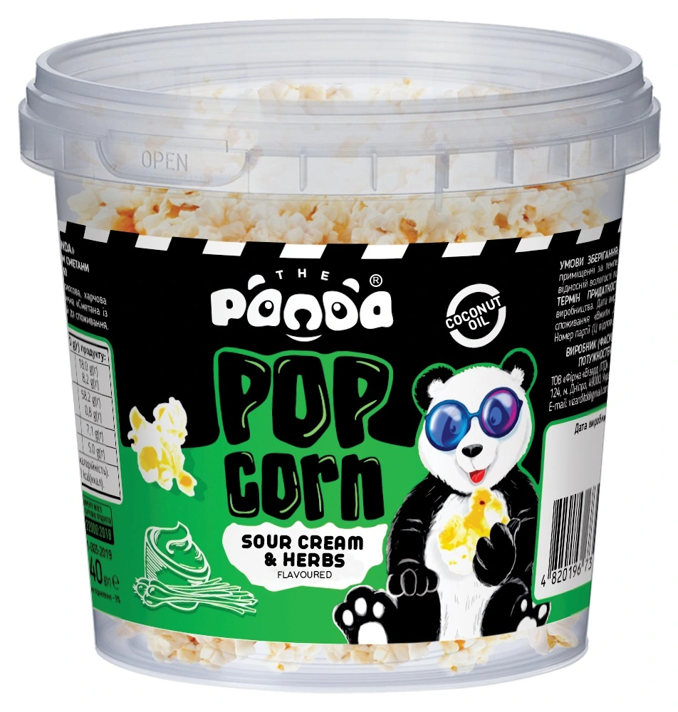 Попкорн Сметана та зелень The Panda, 40 г