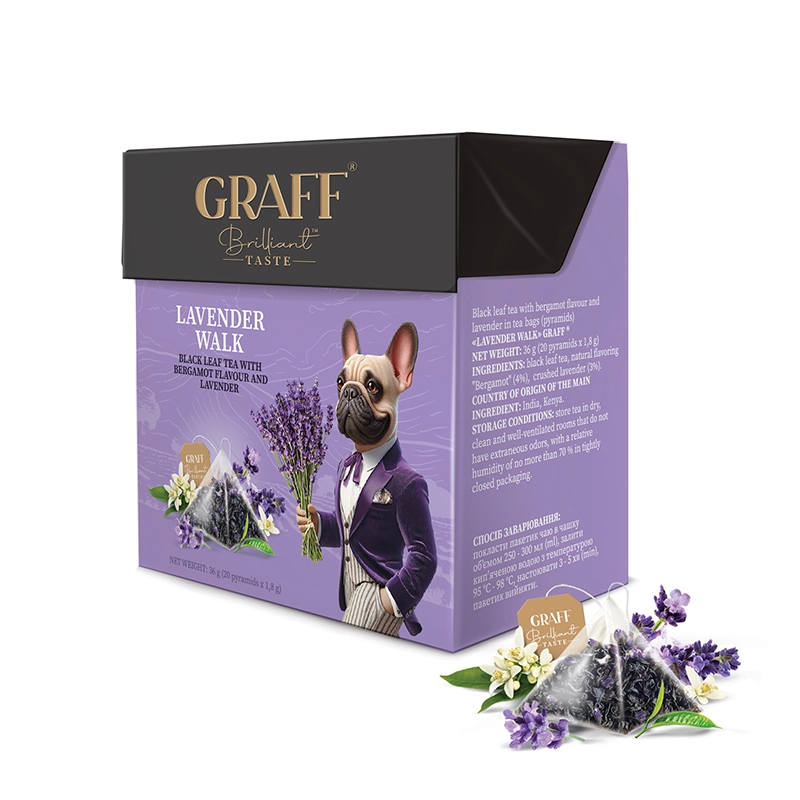 Чай пакетований чорний Lavender walk Graff, 20 шт/уп.