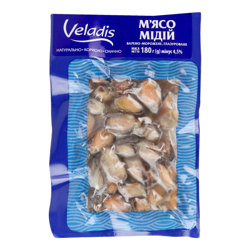 М'ясо мідії заморожене очищене Veladis, 180 г