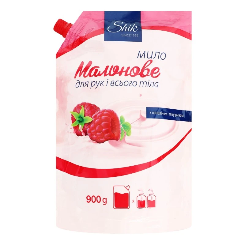 Крем-мило рідке Малинове Shik, п/п 900г