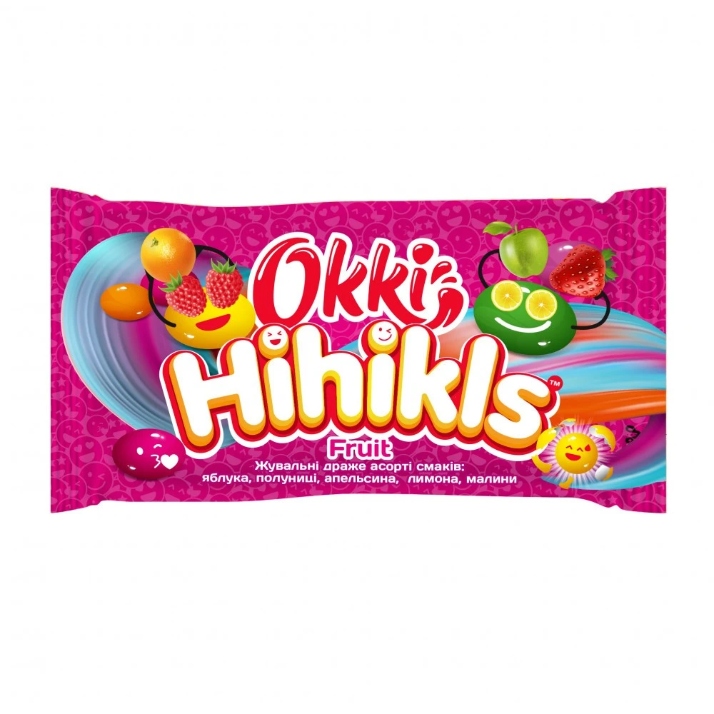 Жувальне драже Hihikls Fruit Okki, 25 г