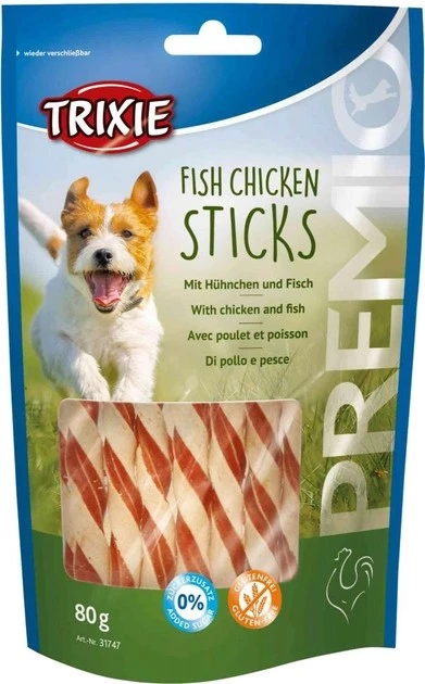 Ласощі для собак Fish Chicken Sticks Trixie, 80 г