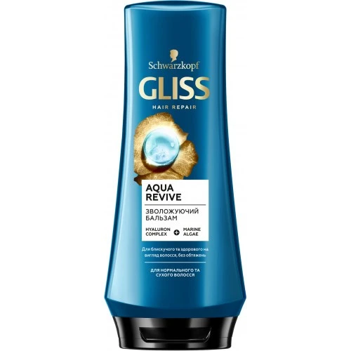 Бальзам для зволоження сухого та нормального волосся Aqua Revive Gliss, 200 мл