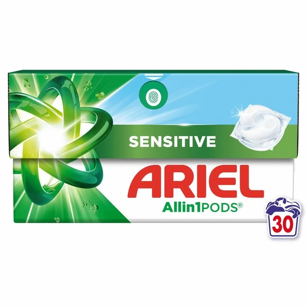 Гель-капсули для прання Сенсітів Ariel, 30*20.6 г