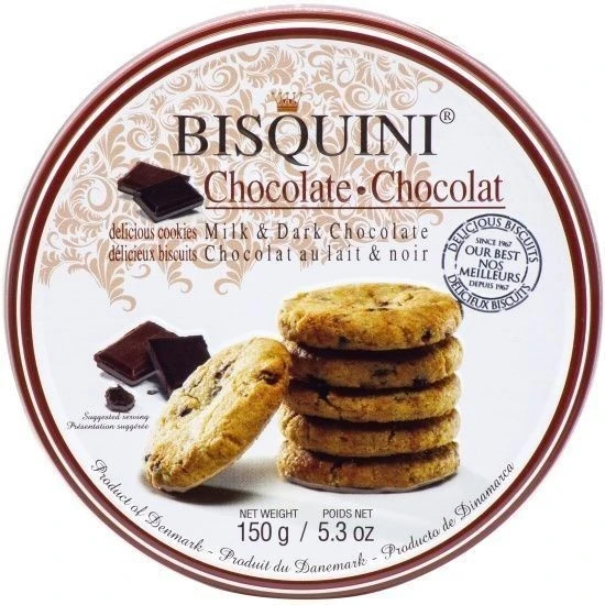 Печиво Milk&amp;Dark chocolate Bisquini, 150 г