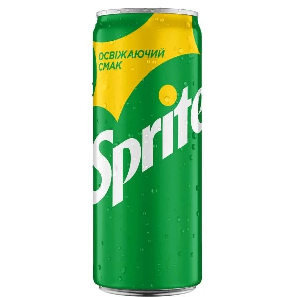 Напій газований ж/б Sprite, 0.33 л