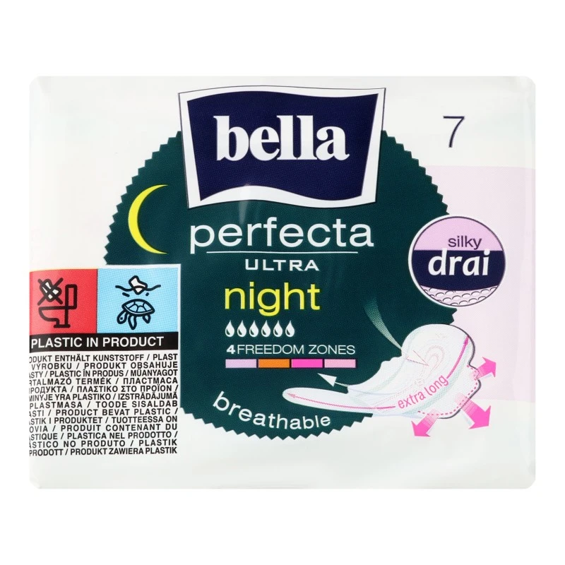 Прокладки гігієнічні Perfecta Ultra Night silky drai Bella, 7 шт/уп.