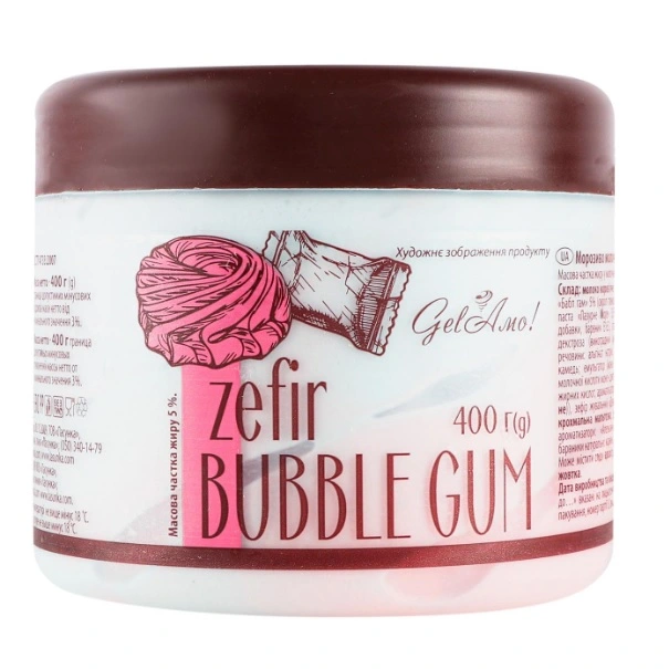 Морозиво Zefir Bubble gum Gel Amo, 400 г