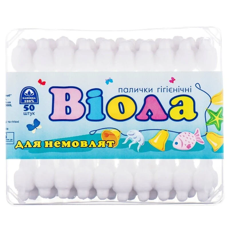 Палички для немовлят 50 коробка Віола , шт