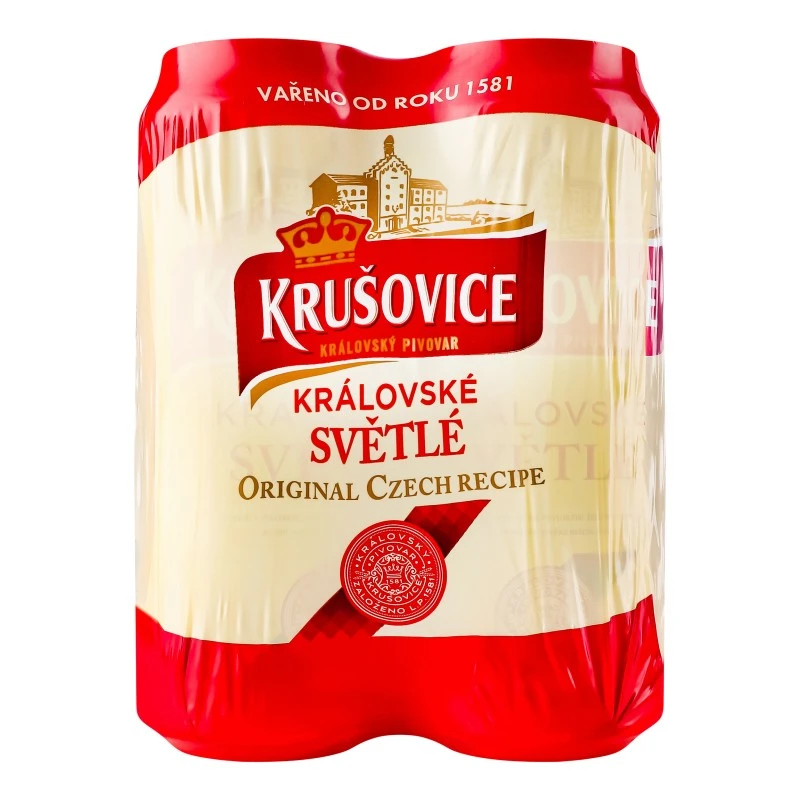 Пиво світле Kralovske Svetle ж/б Krusovice, 4*0.5 л