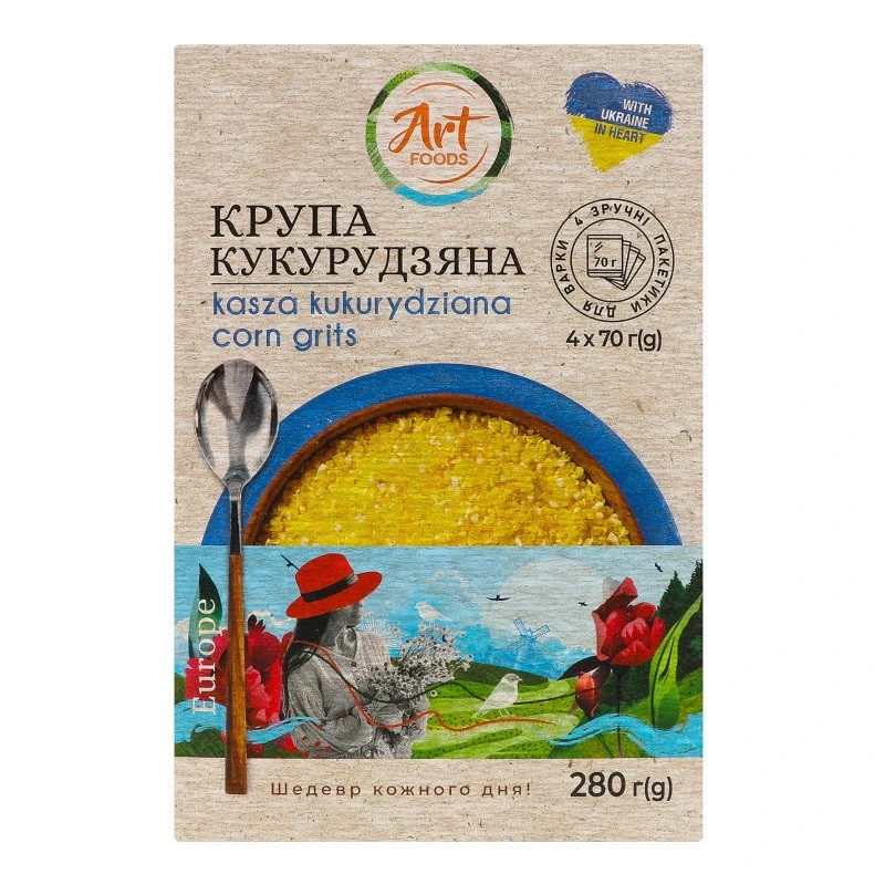 Крупа кукурудзяна Art Foods, 4х70 г