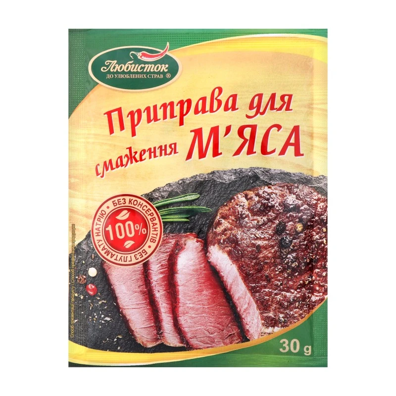 Приправа для смаження м&#039;яса Любисток, 30 г