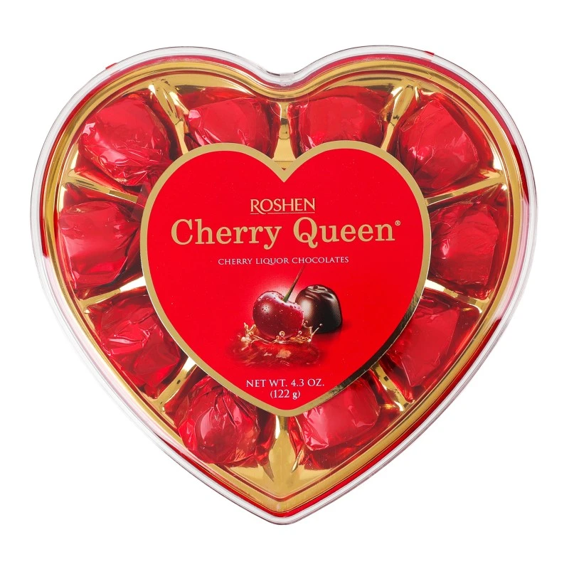 Цукерки шоколадні із заспиртованою вишнею Cherry Queen Roshen, 122г