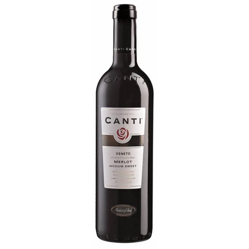 Вино червоне напівсолодке Canti Merlot Veneto Medium Sweet Canti, 0.75 л