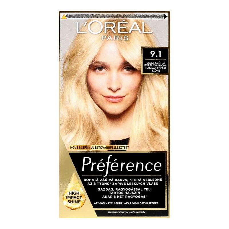 Крем-фарба для волосся Preference 9.1 L&#039;Oreal Paris, 1шт