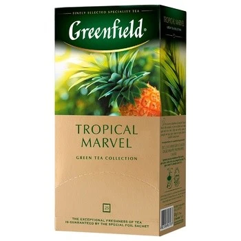 Чай пакетований зелений Tropical Marvel Greenfield, 25 шт/уп.
