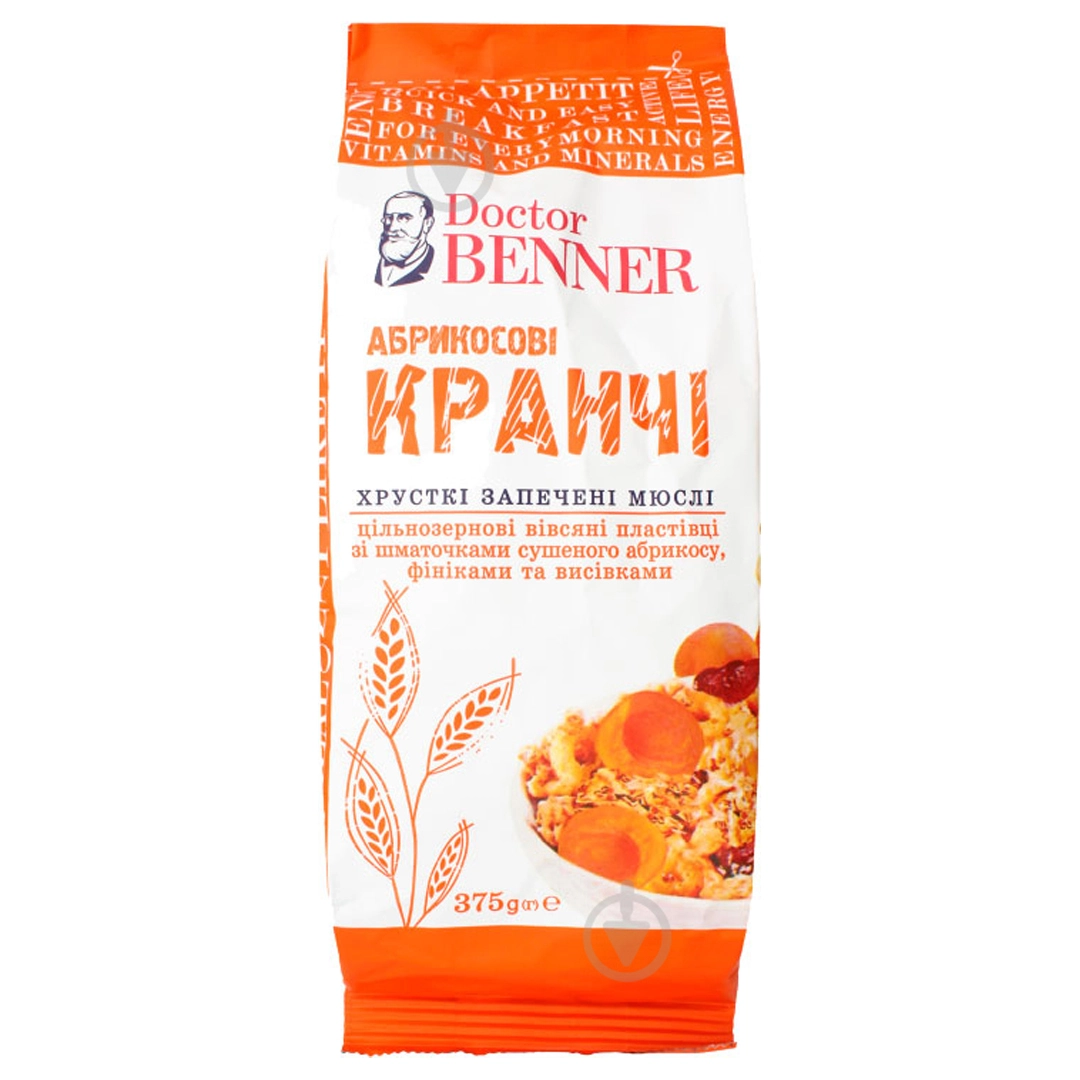 Кранчі абрикосові Dr. Benner, 375 г