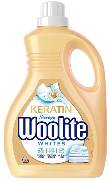 Засіб для прання рідкий для світлих та білих тканин з кератином Woolite, 1800мл