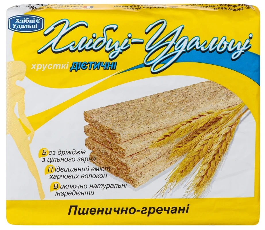 Хлібці пшенично-гречані Удальці, 100 г