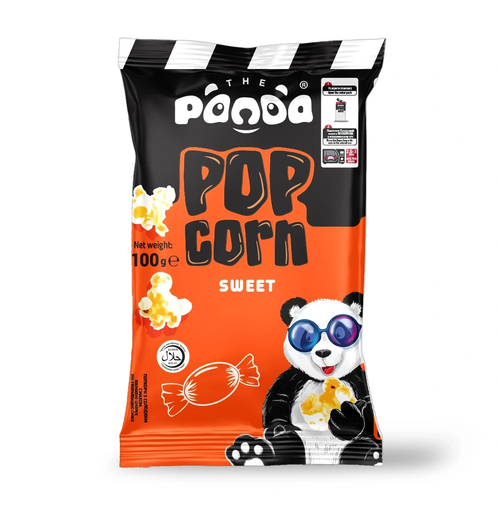 Попкорн солодкий для мікрохвильової печі Panda, 100 г
