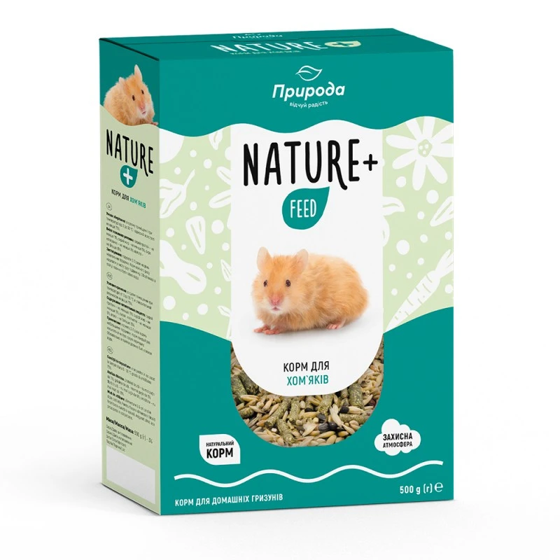 Корм для хом&#039;яків Nature+ feed Природа, 500 г
