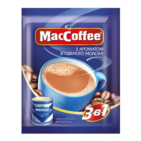 Напій кавовий розчинний 3в1 Згущене молоко MacCoffee, 18 г