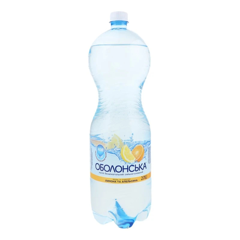 Вода газована лимон-апельсин Оболонська, 2 л