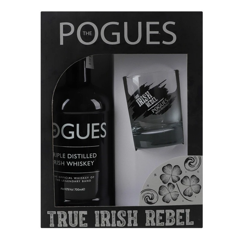 Набор Віскі 0.7л 40% + склянка 290 мл The Pogues к/у 1шт