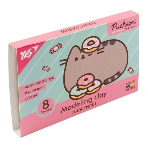 Пластилін Pusheen  8 кольрiв Yes , 160 г