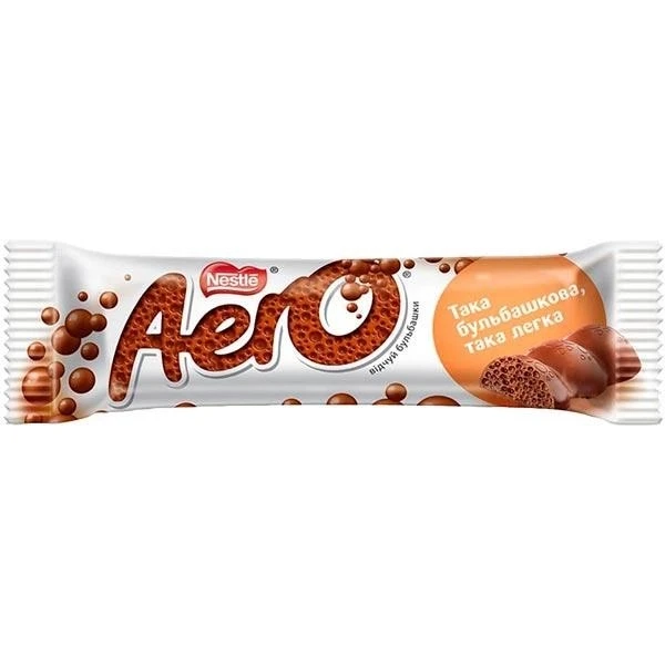 Шоколадний батончик молочний Aero, 30 г