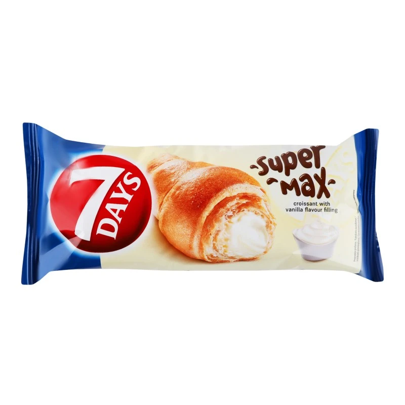 Круасан з начинкою зі смаком ванілі Super Max 7 Days, 110 г