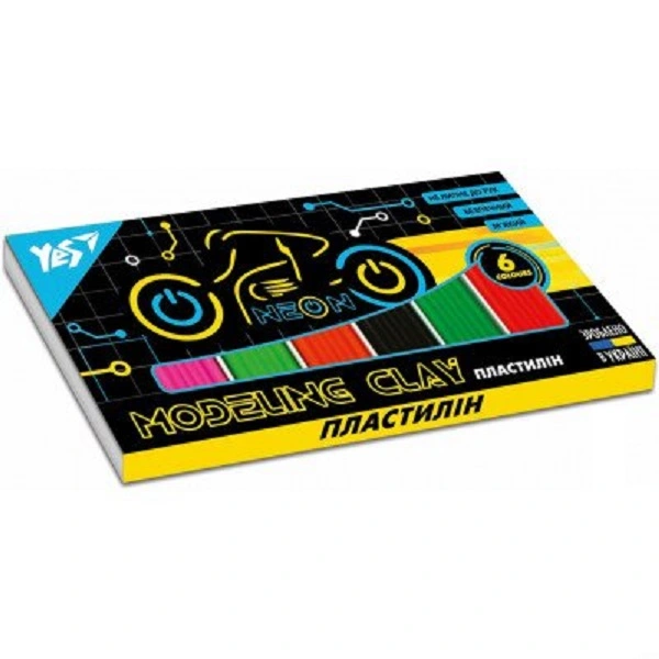 Пластилін Ultrex 6 кольрiв Yes , 120 г