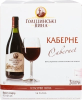 Вино червоне сухе Cabernet Голіцинські вина, 3 л