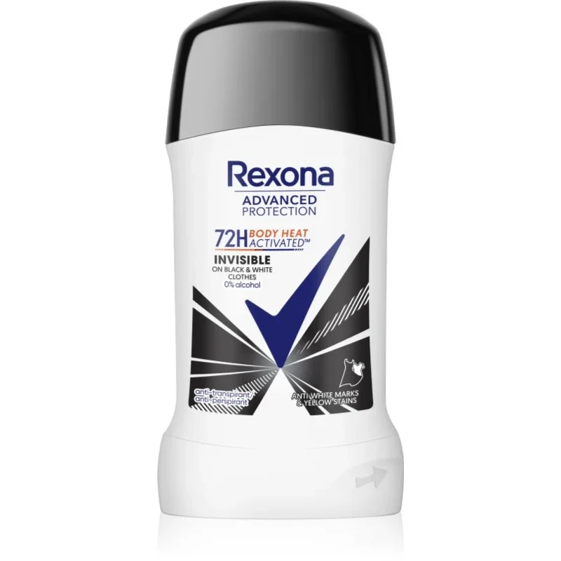Антиперспірант-олівець невидима на чорному та білому одязі Rexona Men 50мл