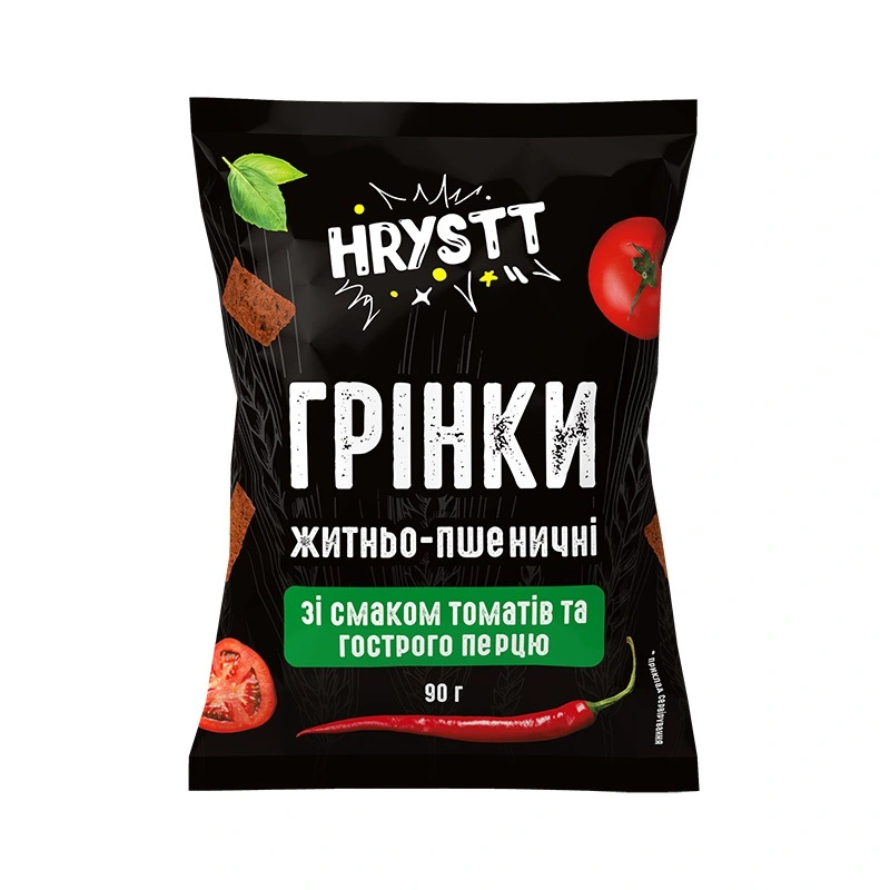 Грінки зі смаком томат спайсі Hrystt, 90 г