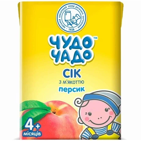 Сік із м&#039;якоттю Персик Чудо Чадо, 0.2 л
