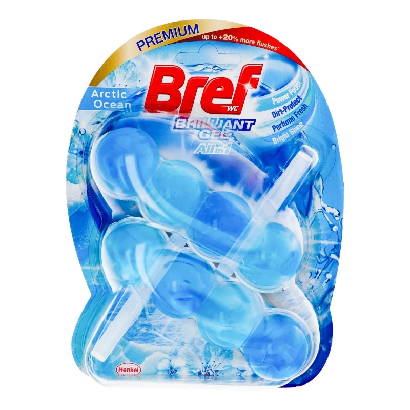 Блок для очищення унітазу Arctic Ocean Brilliant Gel Bref, 2 шт/уп.