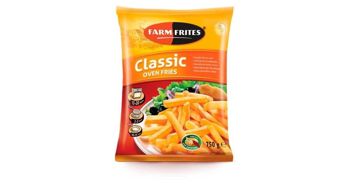 Картопля фрі класична для духовкиP10мм Farm Frites, 750 г