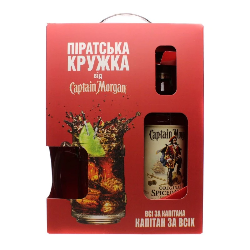 Набір Ром Spiced Gold Captain Morgan, 0.7 л + кухоль, 1 шт
