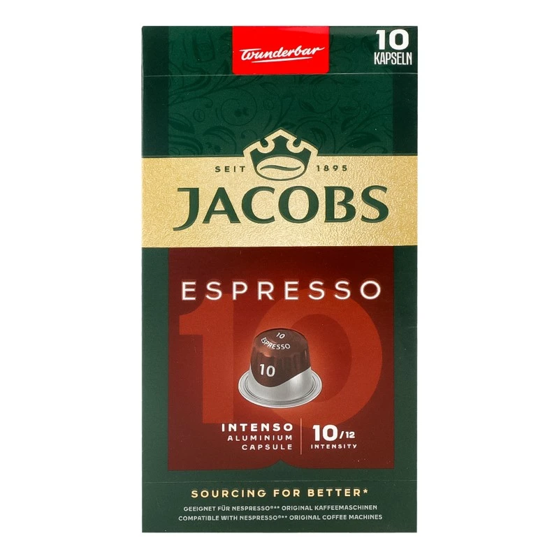 Кава натуральна смажена мелена у капсулах Espresso Intenso 10 Якобз к/у 52г