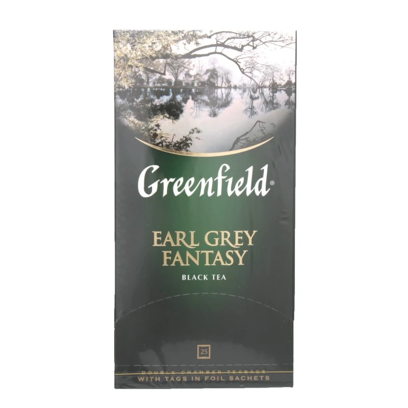 Чай пакетований чорний Earl Grey Fantasy Greenfield, 25 шт/уп.