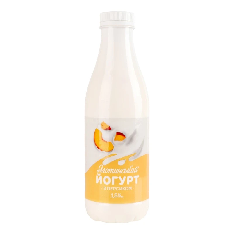 Йогурт 1.5% Персик Яготинський, 750 г