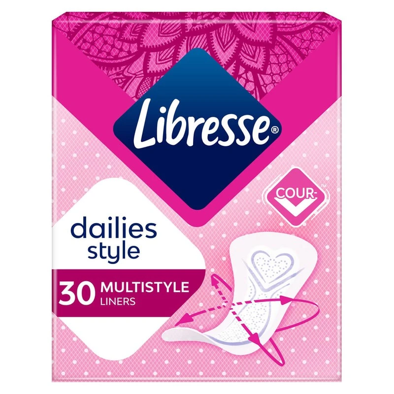 Прокладки гігієнічні щоденні Dailyfresh Multistyle Plus Libresse, 30 шт/уп.
