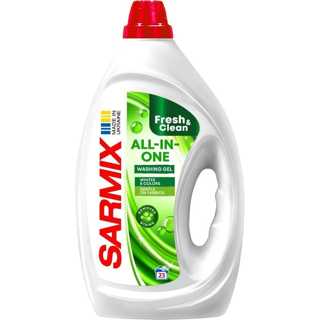 Засіб рідкий для прання  ALL-IN-ONE Sarmix, 900 мл
