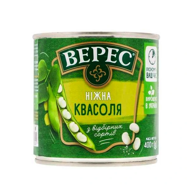 Консервована квасоля Ніжна Верес, 400 г