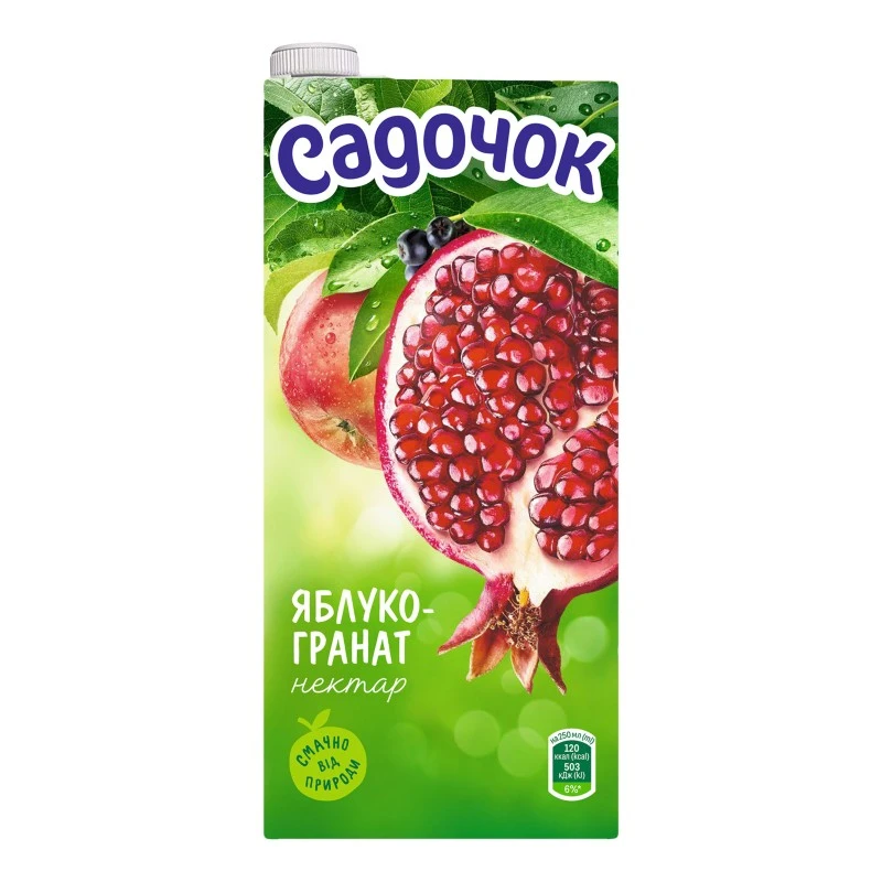 Нектар Яблуко-Гранат Садочок, 0.95 л