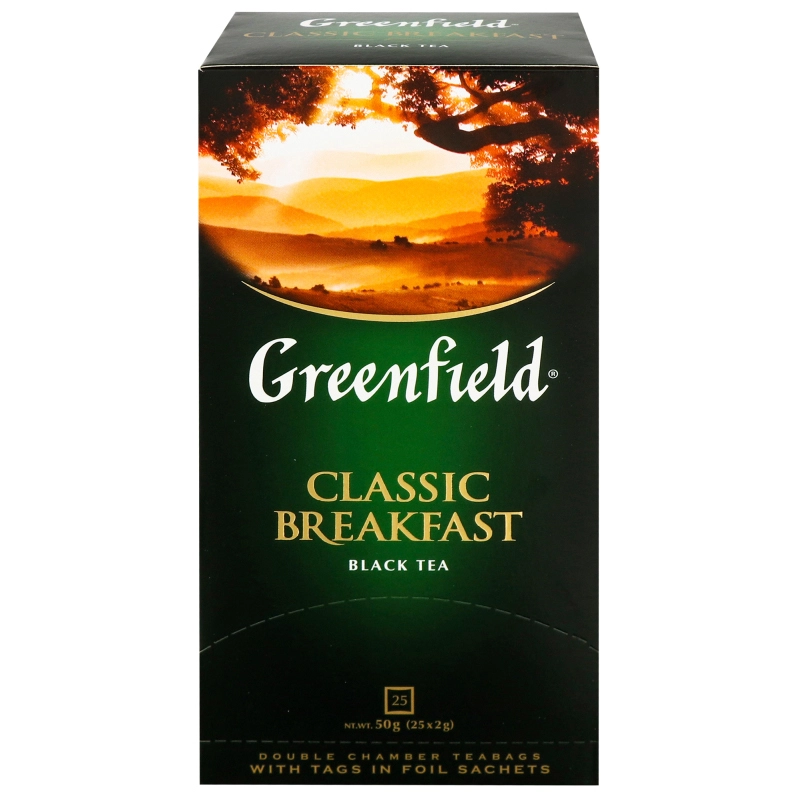 Чай пакетований чорний Classic Breakfast Greenfield, 25 шт/уп.