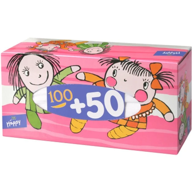 Серветки паперові 2-х шарові Happy Bella, 150 шт/уп.