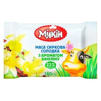 Сирок 23% з ароматом ванілі Milkin, 180г